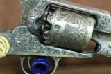 Stunning Engraved Silver Plated Remington New Model Army with Carved Ivories - 3 of 22