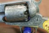 Stunning Engraved Silver Plated Remington New Model Army with Carved Ivories - 17 of 22