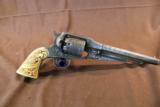Stunning Engraved Silver Plated Remington New Model Army with Carved Ivories - 1 of 22