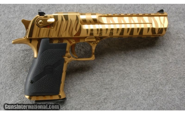 Magnum Research Desert Eagle 50 Ae Gold Tiger Stripe As New