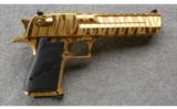 Magnum Research Desert Eagle .50 AE Gold Tiger Stripe As New In Case - 1 of 4