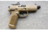 FNH FNP-45 Tactical With Red Dot sight and Threaded Barrel, Desert Tan, In The Case. - 1 of 2