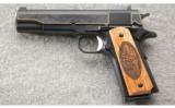 Remington 1911 R1 .45 ACP, Factory Engraved with Gold Line Work, Navy Seals Budweiser Grips. As New In Wood Case. - 2 of 3
