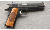 Remington 1911 R1 .45 ACP, Factory Engraved with Gold Line Work, Navy Seals Budweiser Grips. As New In Wood Case. - 1 of 3