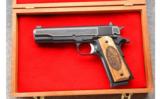 Remington 1911 R1 .45 ACP, Factory Engraved with Gold Line Work, Navy Seals Budweiser Grips. As New In Wood Case. - 3 of 3
