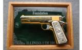 Colt 1911 Enhanced 2nd Amendment Commemorative. As New In Display Case. - 1 of 3
