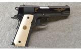 Colt Commander Model 0 Series 80 Blue, Gold and Ivory. 45 ACP ANIB - 1 of 3