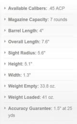 Wilson Combat X-TAC 45ACP Semi-Auto Pistol - 3 of 9