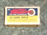 WESTERN 22 long rifle.Old, full box - 1 of 1