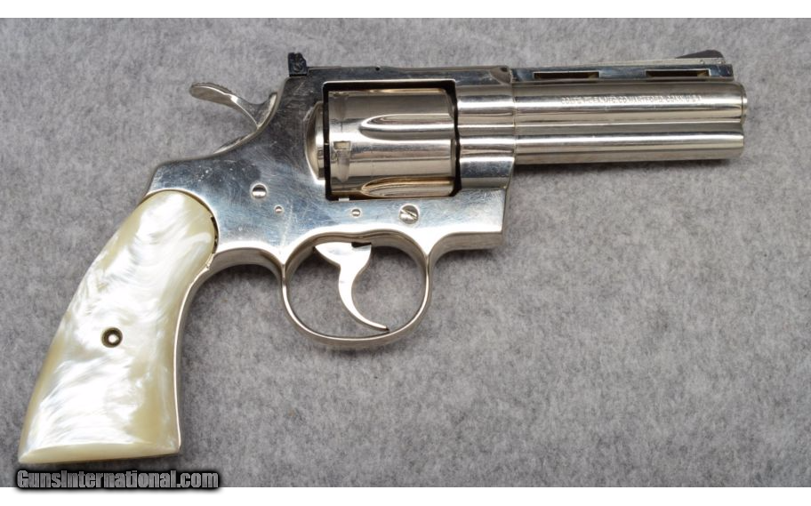 Colt python 4 inch nickel 357 mag 