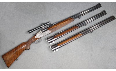 Franz Sodia ~ Dangerous Game Over/Under Double Set ~ 375 H&H/.30-06/12 Gauge - Image 8 of 10