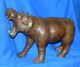 "HIPPO"
AN ALL LEATHER SCULPTURE - 1 of 2