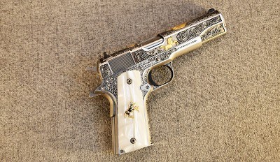 Colt ~ Government Model ~ .38 Super ~ Engraved