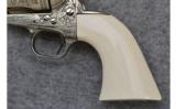 Colt SAA, .45 Colt, Engraved/Nickel/Ivory Grips - 6 of 7