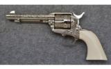 Colt SAA, .45 Colt, Engraved/Nickel/Ivory Grips - 2 of 7