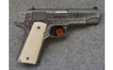 Colt Commander, .45 ACP., Engraved Stainless Steel - 1 of 2