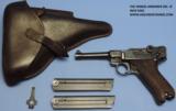 Mauser Rig (Code 42) Luger P.08, Dated 1939/ 1938 /Stuttgart, 9 mm - 1 of 10