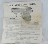 Colt Mdl. 1908, Cal. .25 acp, Ser. 3888XX, Mfg 1931. NEW IN BOX. - 9 of 9