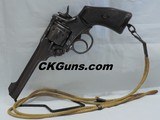 UNCUT WEBLEY & SCOTT MK. VI, .455, SER. 154502, MFG. 1915. - 1 of 15