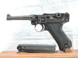 VERY RARE, "MAUSER BANNER POLICE BLACK WIDOW" LUGER P-O8, MFG.1942, CAL. 9MM. SER. 7474 y. - 2 of 14