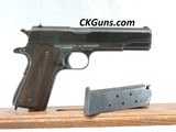 SCARCE REMINGTON RAND FIRST VARIATION, CAL. .45ACP. ,SER. 938519. MFG. LATE 1942. BEEN THERE AND DONE THAT!!! - 1 of 12