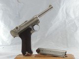 GORGEOUS NICKEL DWM MDL. P.08 CAL. .30 LUGER SER. 81996 - 5 of 14