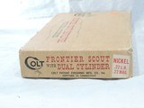PRISTINE COLT DUAL CYLINDER FRONTIER SCOUT,  CALS. .22 MAG & .22LR. MFG.1968. LOVELY COMBO!!! - 12 of 14