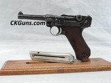 RARE, MAUSER "BANNER POLICE" LUGER P 08
CAL. 9MM, MFG. 1939.
