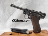 RARE MAUSER CODE 42 P-08 LUGER DATED "41" CAL, 9MM, SER 2544o. - 1 of 13