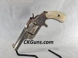 GORGEOUS NICKEL SMITH & WESSON MDL. SINGLE ACTION 2ND MODEL SPUR TRIGGER CAL. .38 SER. 4416. - 1 of 16