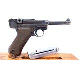 WOW, MAUSER/KREIGHOFF P-08 LUGER, (CODE 42) , CAL. 9MM, SER. 4234a, DATED 1940. HOLSTER QUEEN!!!! - 5 of 14