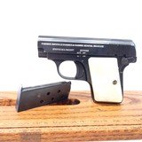 PRISTINE BROWNING , MDL.  1906, CAL. .25 ACP. SER. 1054662, MFG. BELGIUM 1955. - 2 of 13
