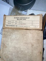 WOW HIGH STANDARD .22 SHT. CONVERSION KIT, FACTORY BOX, INSTRS. FIRST
0PENING - 8 of 8