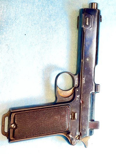 SCARCE 1912 STEYR NAZI REBUILD TO 9 MM LUGER