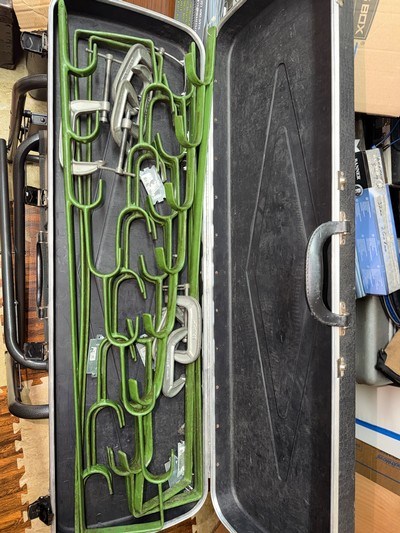 Gun Show Rifle Racks with Clamps & Case. - Image 2 of 4