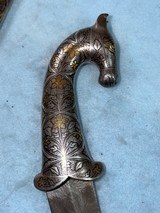 Awesome Indo Persian Khanjar Damascene Dagger - Image 5 of 6