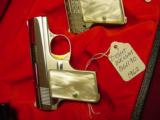 FN Baby Browning Auto Pistol 3 Gun Set in Browning Presentation Case, Renaissance, Lighweight, and Std Model, Mint Condition - 8 of 11