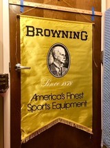 Browning Franchised Dealer Authentic Display Banner John M. Browning pre-Buckmark Genuine - 2 of 2