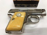 Colt model1908 Hammerless .25 Nickel w/factory letter - 14 of 15