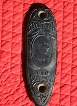 Browning Double Auto original horn butt plate - 1 of 2