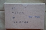 7.62 bulk ammo in a cardboard 20 box .308 cal - 1 of 7