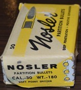 Nosler Partition Vintage Bullets .30 cal x 180 GR Spitzer - 5 of 6