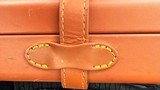 Leather case red felt lined with over straps - 8 of 9