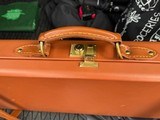 Leather case red felt lined with over straps - 6 of 9
