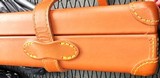 Leather case red felt lined with over straps - 9 of 9