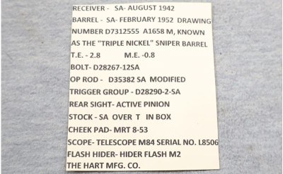Springfield Armory ~ M1D Garand ~ .30-06 Springfield - Image 14 of 14