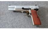 Browning Hi-Power Nickel and Chrome Finished 9mm Para. - 2 of 3