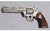 Engraved Stainless Steel Colt Python .357 Magnum - 2 of 7