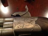 Antique cased London percussion pistol with accessories swivel barrel- 4 of 10
