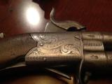 Antique cased London percussion pistol with accessories swivel barrel- 5 of 10